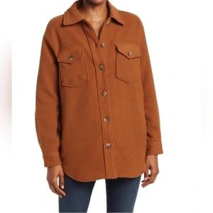 RDI Textured Knit Shacket in Cognac